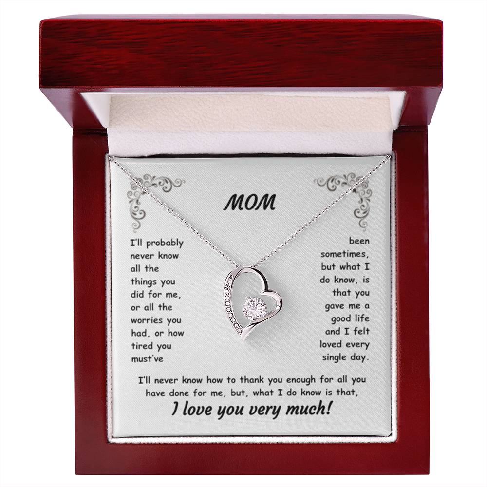 MOM ~ Necklace ~ I'll probably never know all the things...