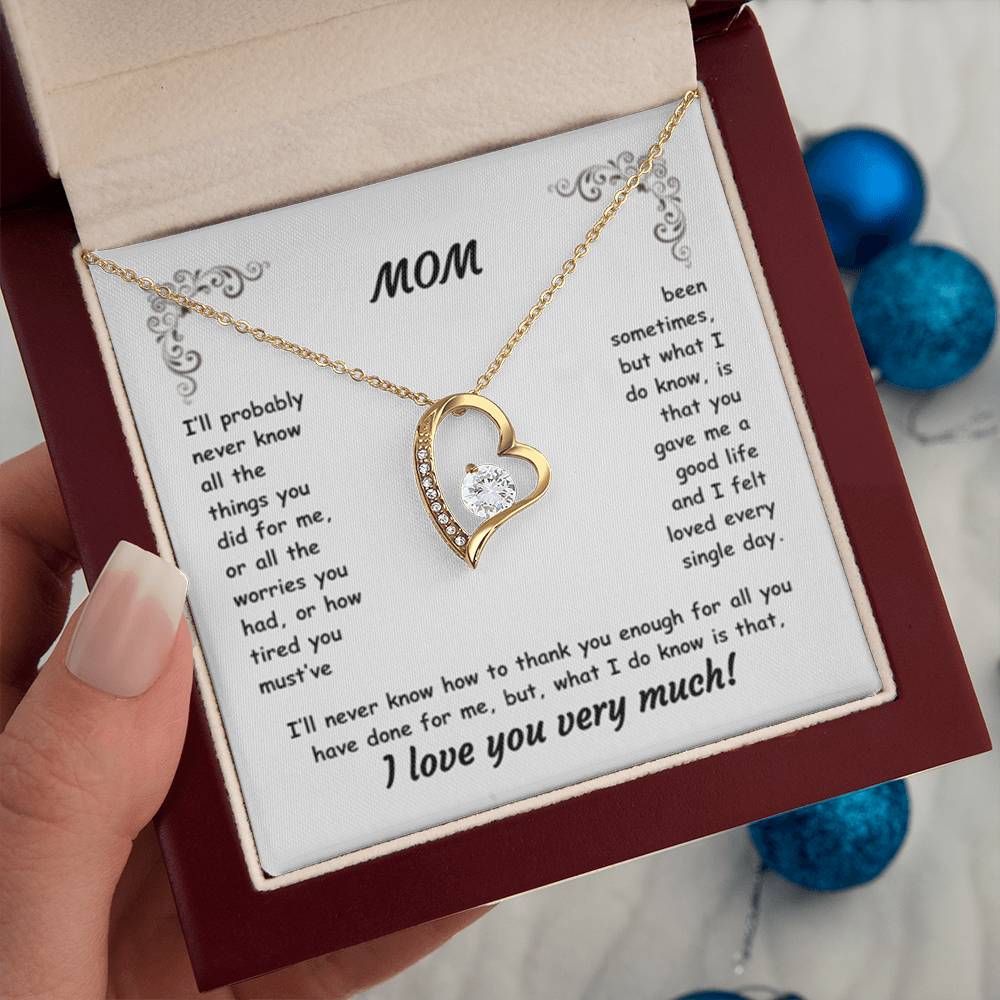 MOM ~ Necklace ~ I'll probably never know all the things...