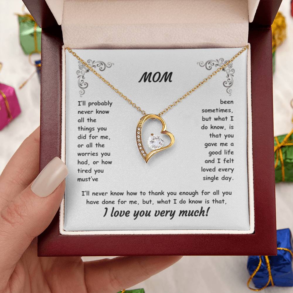 MOM ~ Necklace ~ I'll probably never know all the things...