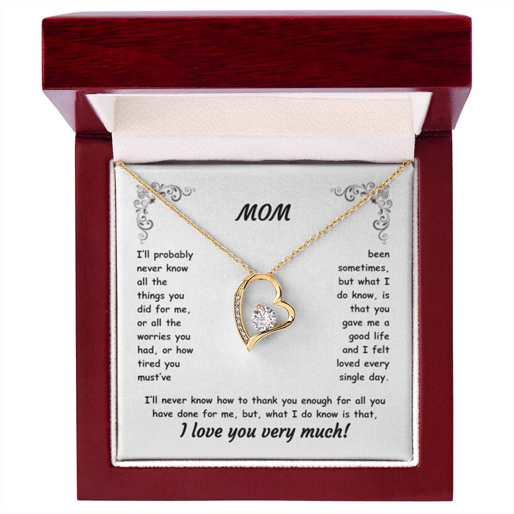 MOM ~ Necklace ~ I'll probably never know all the things...