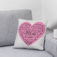 Sweet Pink Heart Pillow for Mom