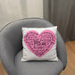 Sweet Pink Heart Pillow for Mom