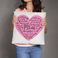 Sweet Pink Heart Pillow for Mom