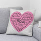 Sweet Pink Heart Pillow for Mom