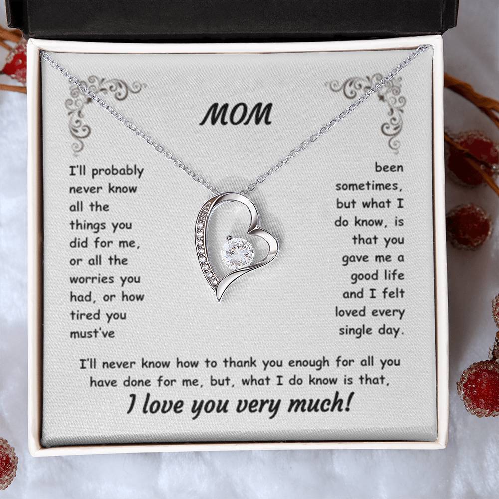 MOM ~ Necklace ~ I'll probably never know all the things...