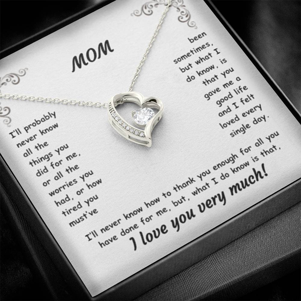 MOM ~ Necklace ~ I'll probably never know all the things...