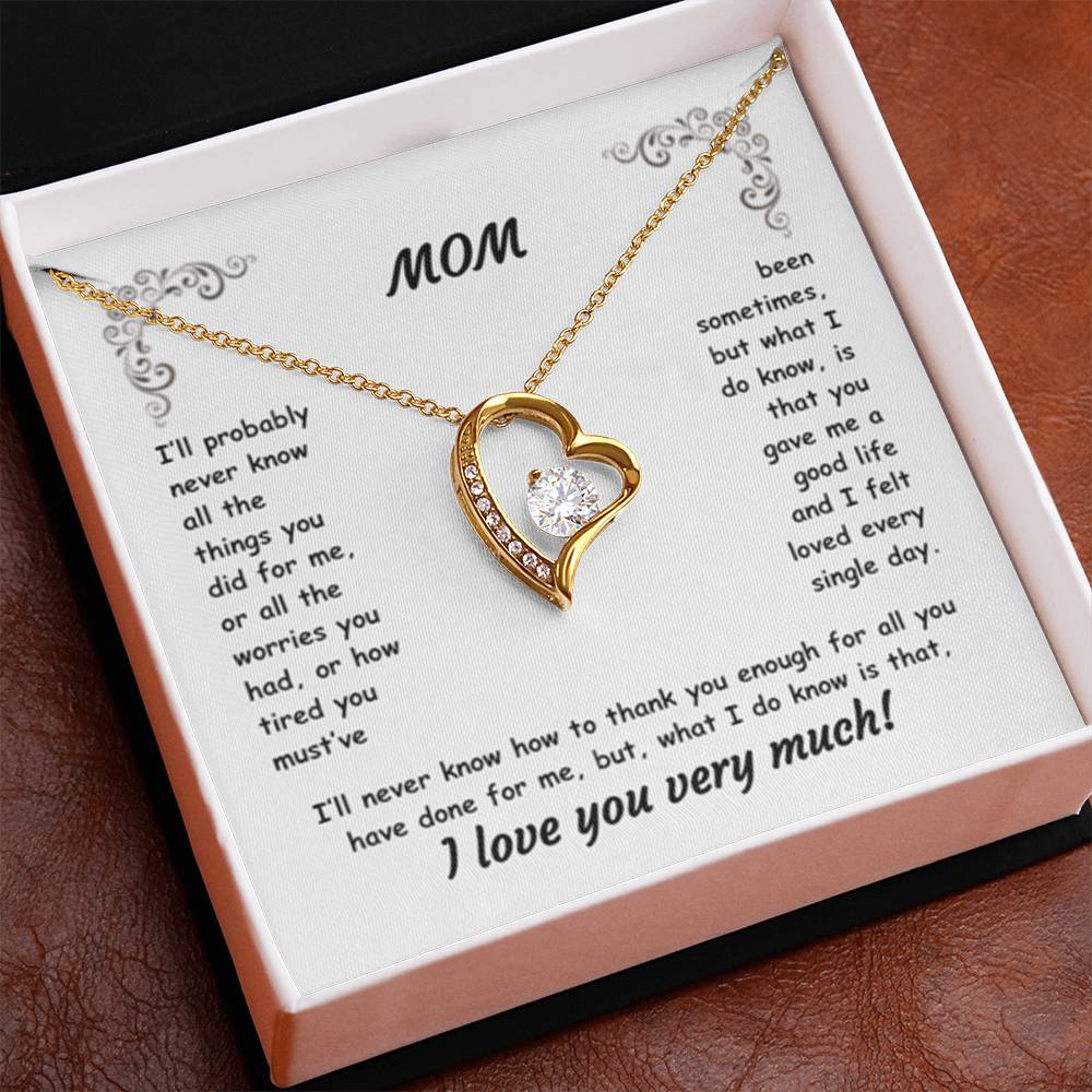 MOM ~ Necklace ~ I'll probably never know all the things...