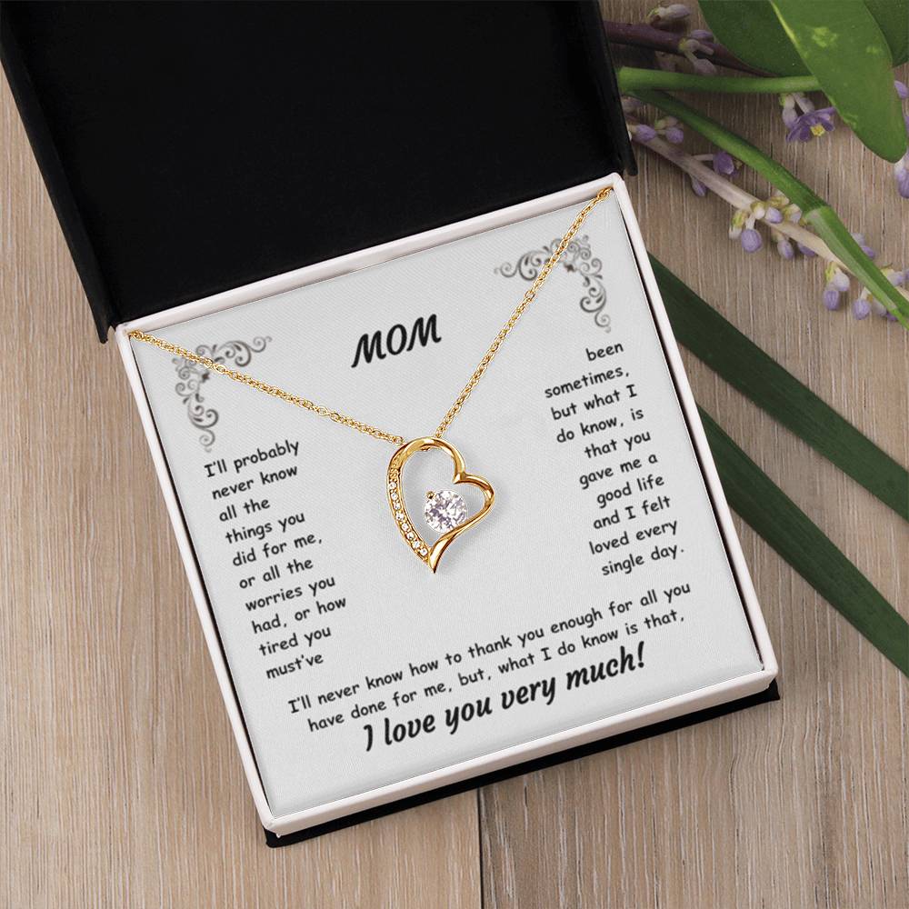 MOM ~ Necklace ~ I'll probably never know all the things...