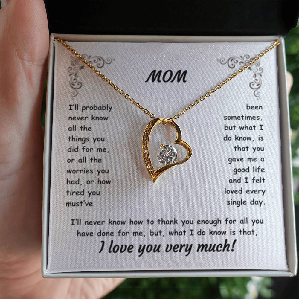 MOM ~ Necklace ~ I'll probably never know all the things...