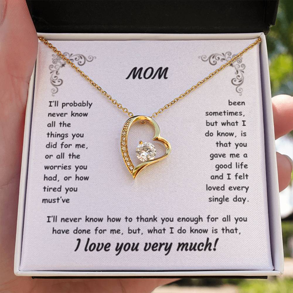 MOM ~ Necklace ~ I'll probably never know all the things...