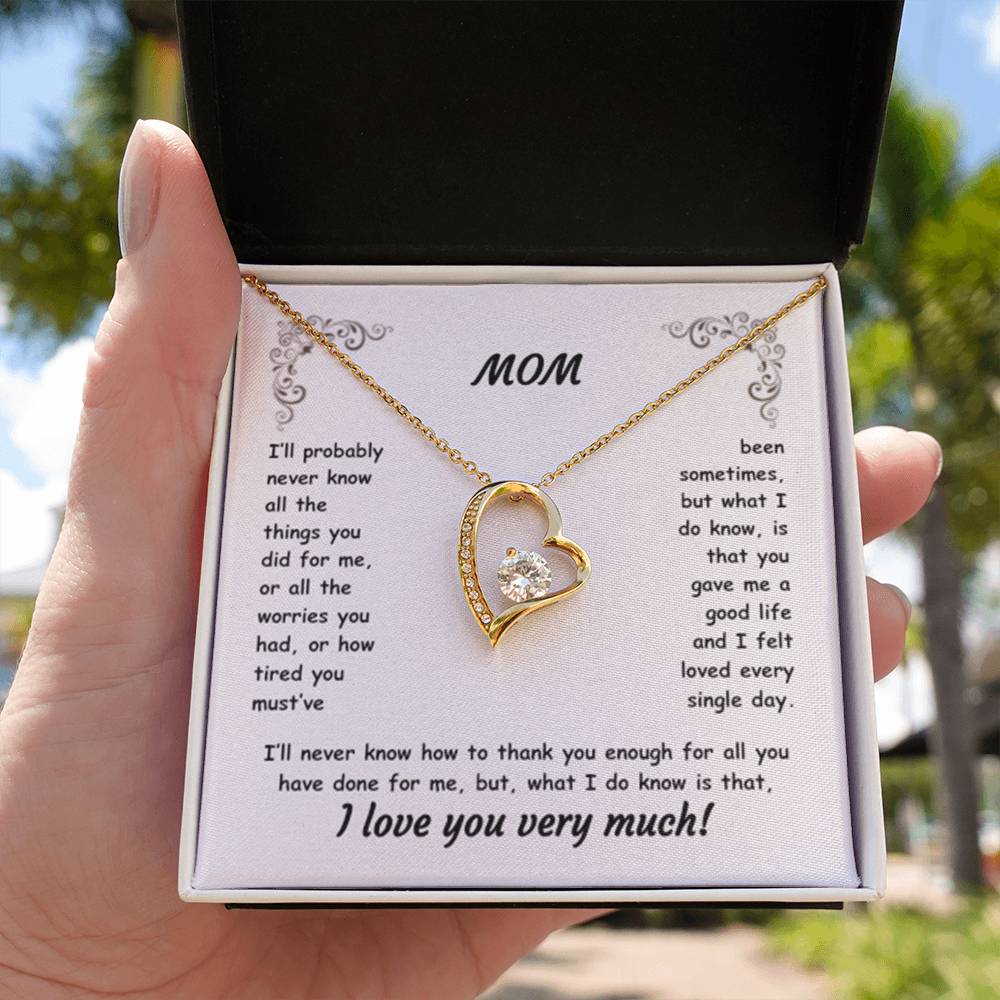 MOM ~ Necklace ~ I'll probably never know all the things...