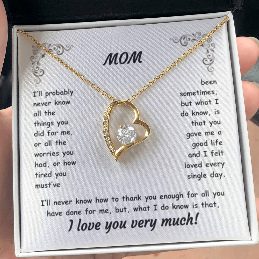 MOM ~ Necklace ~ I'll probably never know all the things...