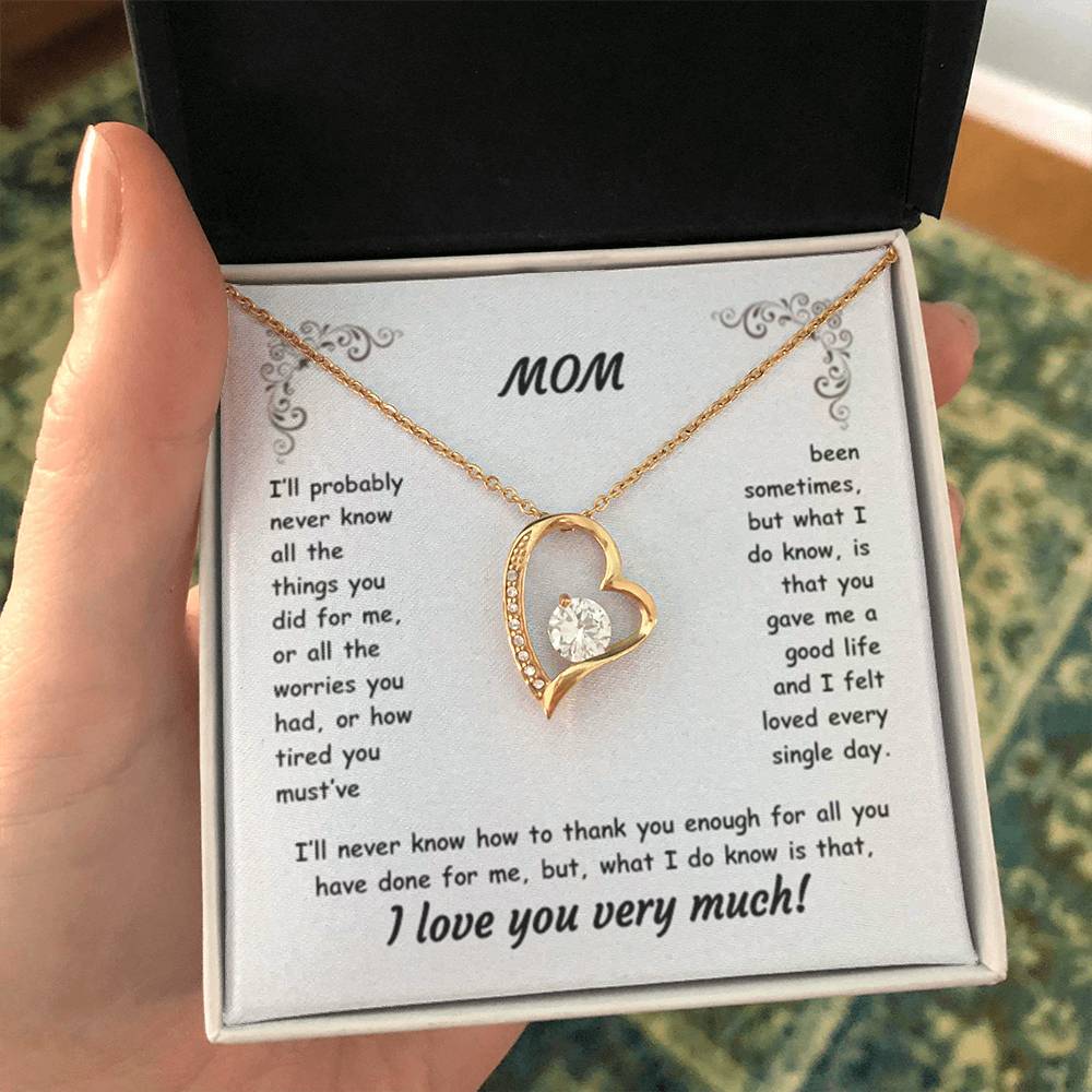 MOM ~ Necklace ~ I'll probably never know all the things...